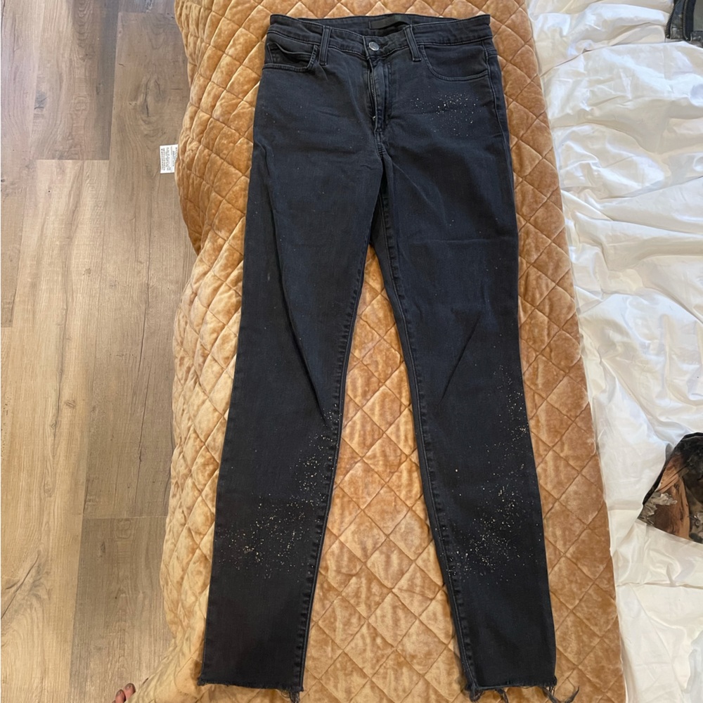 High rise distressed and paint splatter joes jeans size 27